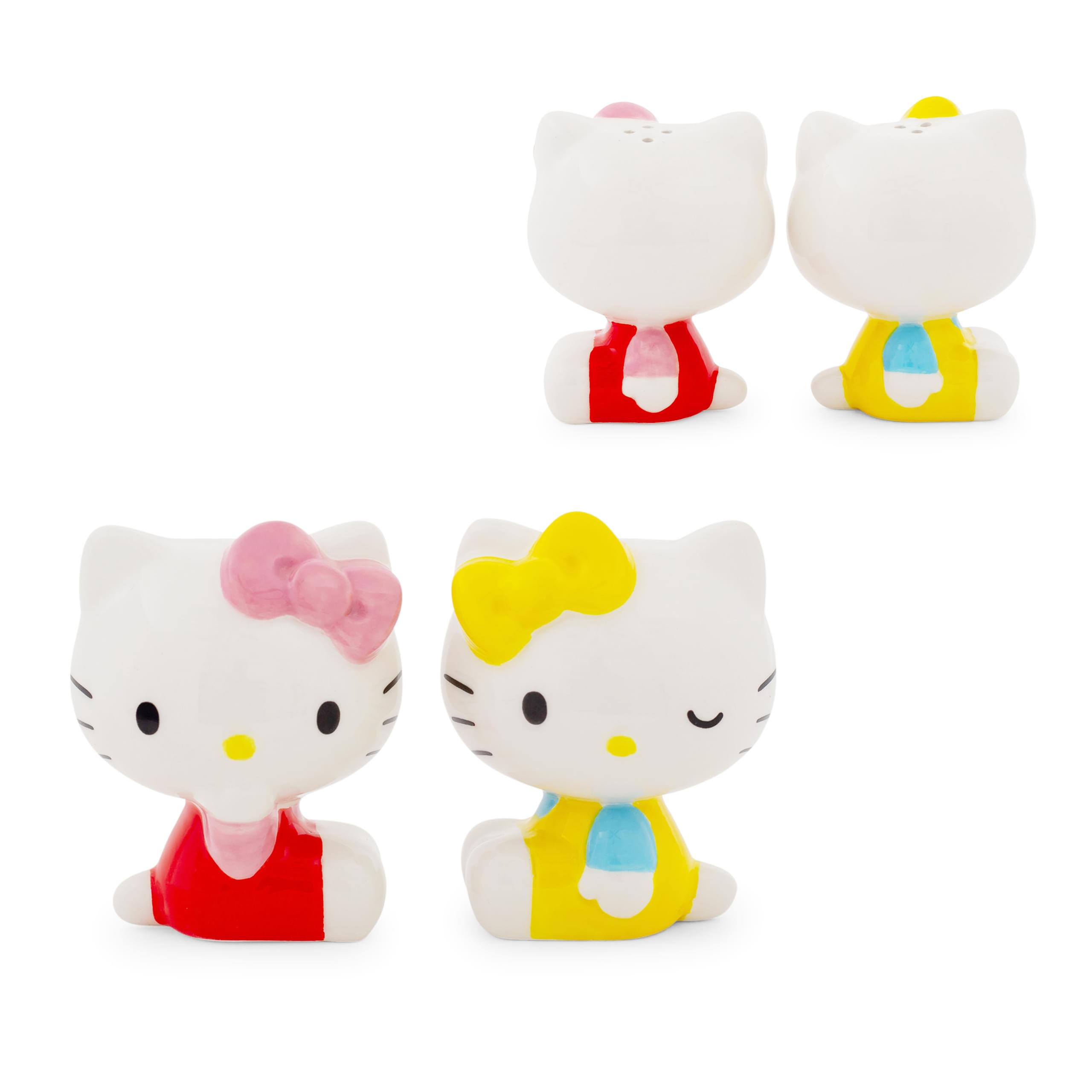 Sanrio Hello Kitty & Mimmy Ceramic Salt & Pepper Shaker Set - Add a Dash of Cuteness to Your Table