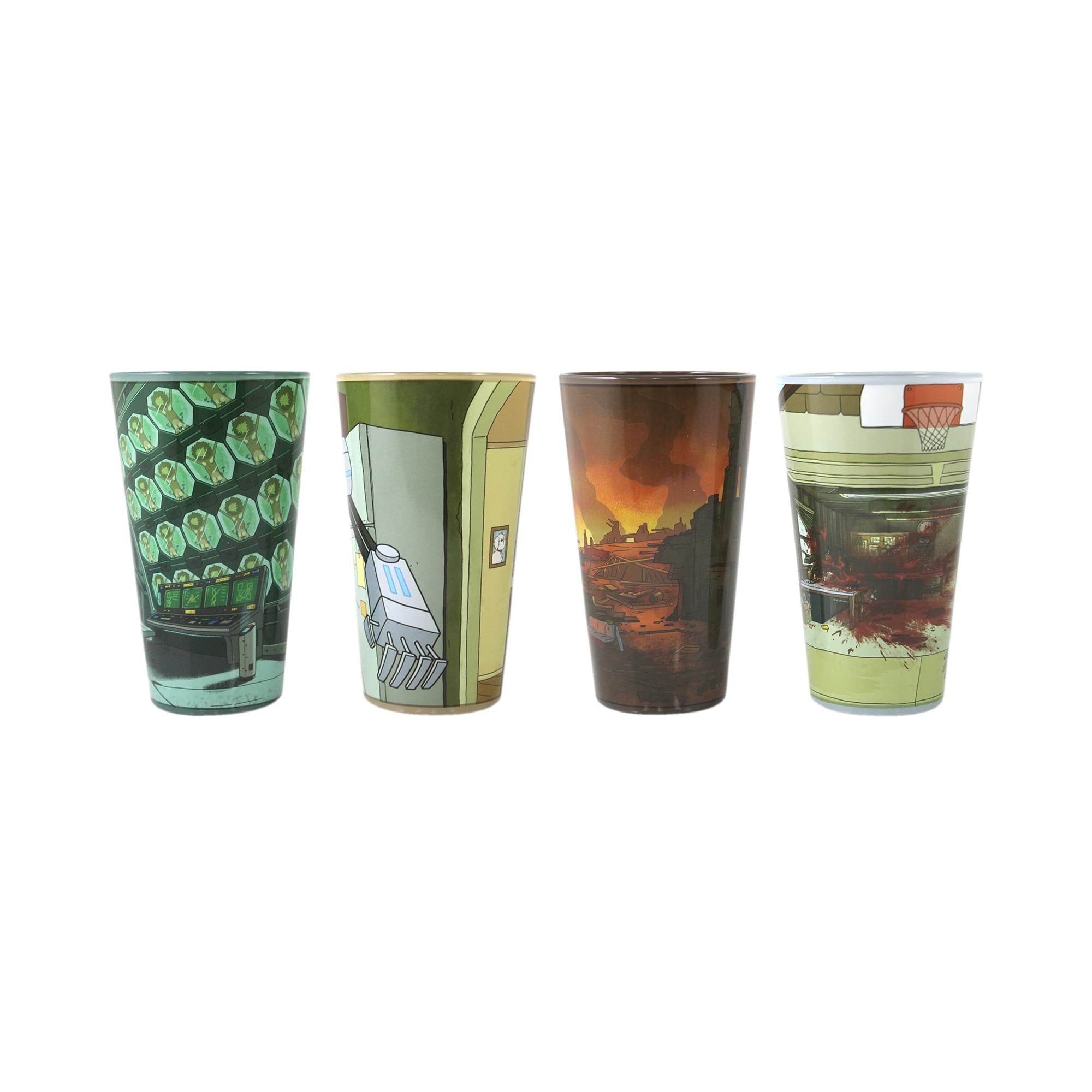 Epic Rick and Morty 16 Ounce Pint Glass Set of 4 - Grab Yours Now!