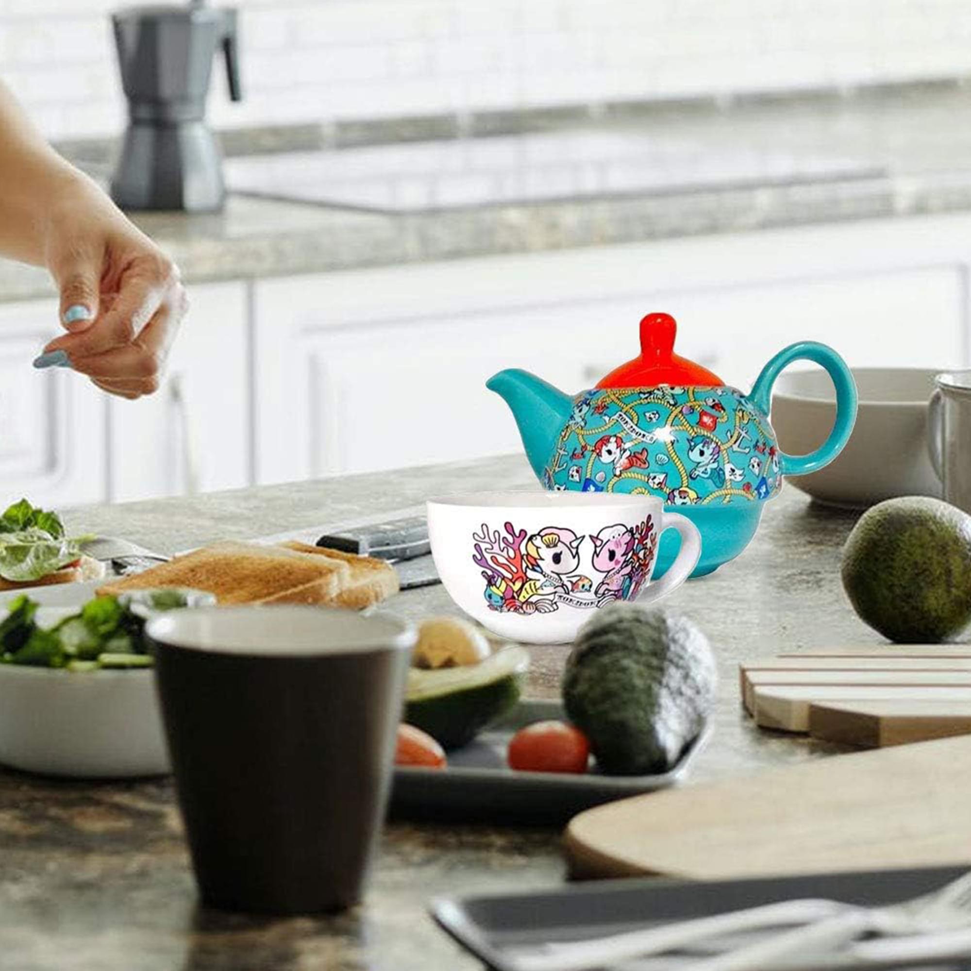 Tokidoki 11oz Ceramic Teapot & 9oz Mug Set - A Fun and Stylish Beverage Companion